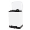 Howards Soft Close Pedal Waste Bin 6L - White