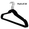 Howards Flocked Hanger with Bar 20 Pack - Black