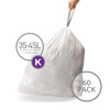 simplehuman Bin Liner 35-45L Code K - 60 Pack