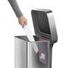 simplehuman Rectangle Step Can Rubbish Bin 45L - Stainless Steel