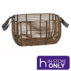 Howards Poly Rattan Rectangular Basket with Handle - Small