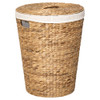 Howards Water Hyacinth Round Laundry Hamper Basket with Lid