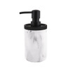 Marble Look Bathroom Soap/Lotion Pump with Black Trim