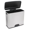 White Magic Smart Bin Duo 2 x 23L - Fingerprint Proof Stainless Steel