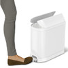 simplehuman 10L Butterfly Step Bin - White