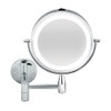 Double Sided Extendable Wall Mounted LED Mirror 2x Magnification