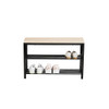 Howards 2 Tier Shoe Rack with Bench - Black