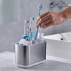 Joseph Joseph Stainless Steel EasyStore Toothbrush Holder Large - Silver