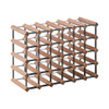 Howards Rustic Mahogany Timber Wine Rack 6x4 (30 Bottle)