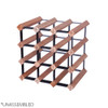 Howards Unassembled Rustic Mahogany Timber Wine Rack 3x3 (12 Bottle)