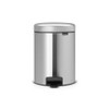 brabantia NewIcon Pedal Bin 5L Fingerprint Proof Matte Steel