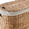 Howards Oval Dual Lid Woven Laundry Hamper