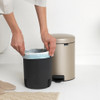 brabantia NewIcon Pedal Bin 5L - Metallic Gold