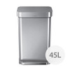 simplehuman 45L Rectangular Step Stainless Steel Rubbish Bin (Plastic Lid)