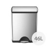 simplehuman 46L Dual Compartment Step Stainless Steel Rubbish Bin