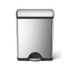 simplehuman 46L Dual Compartment Step Stainless Steel Rubbish Bin