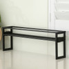 WilliamsWare Additional Rail for Shallow Stackable Kitchen Shelf 70cm Wide - Black