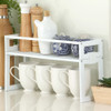 WilliamsWare Additional Rail for Shallow Stackable Kitchen Shelf 45cm Wide - White