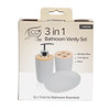 White Magic Eco Basics 3 in 1 Vanity Bathroom Set - Charcoal