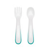 OXO Tot On The Go Plastic Fork & Spoon Set - Teal