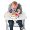 OXO Tot Stick & Stay Suction Divided Plate - Grey