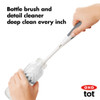 OXO TOT ON THE GO DRYING RACK & BOTTLE BRUSH - GREY