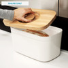 Joseph Joseph Bamboo Lid Bread Bin - White