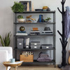 MESH SHELVING UNIT 5 TIER BLK