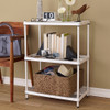 MESH SHELVING UNIT 3 TIER WHT