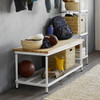 MESH ENTRYWAY BENCH WHITE