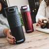 Kambukka Etna 500ml Insulated Travel Mug with 3 in 1 Lid - Black Steel