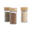 Appetito Glass Spice Jar Round with Bamboo Shaker Lid - 85ml