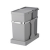 EKO Deco Duo Pull Out Recycling Bin 20L+15L - Grey