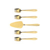 Splayd Gold Mirror Cake Server Cutlery Set - 5 Pieces