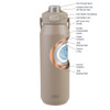Oasis Capri Insulated Stainless Steel Drink Bottle 1L - Latte