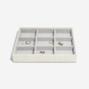 Stackers Classic Jewellery Box Tray 9 Compartment - Oatmeal/Linen