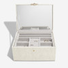 Stackers Classic Luxury Jewellery Box with Lid - Oatmeal/Linen