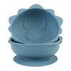 Melii Luxe Silicone Suction Kids Bowls 2 Pack - Dinosaur