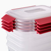Joseph Joseph Nest Lock Rectangle Container Set 4-Pack 1.1L - Red