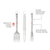 Joseph Joseph GrillOut 3-Piece BBQ Tool Set - Turner, Tongs & Fork