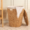 Howards Water Hyacinth Arrow Weave Laundry Hamper - Round
