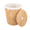 Howards Water Hyacinth Arrow Weave Laundry Hamper - Round