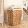 Howards Water Hyacinth Braided Weave Laundry Hamper