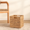 Howards Water Hyacinth Foldable Cube Basket