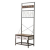 Williamsware Hall Tree with Drawers - Dark Wood