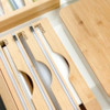 Bamboo Food Wrap Dispenser with 3 Inserts