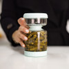 Glass Pickle Jar with Strainer
