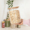 Glass Jar 3L with Bamboo Lid - Round
