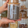 Glass Jar 1L with Bamboo Lid - Round