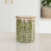 Glass Jar 1L with Bamboo Lid - Round
